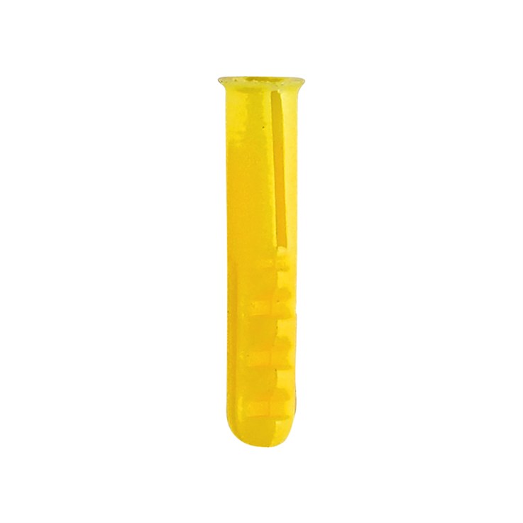 Plastic Wall Plugs Yellow 5.0 x 25mm (Bag 50)